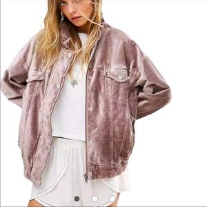 Free People Light Purple Velvet Jacket